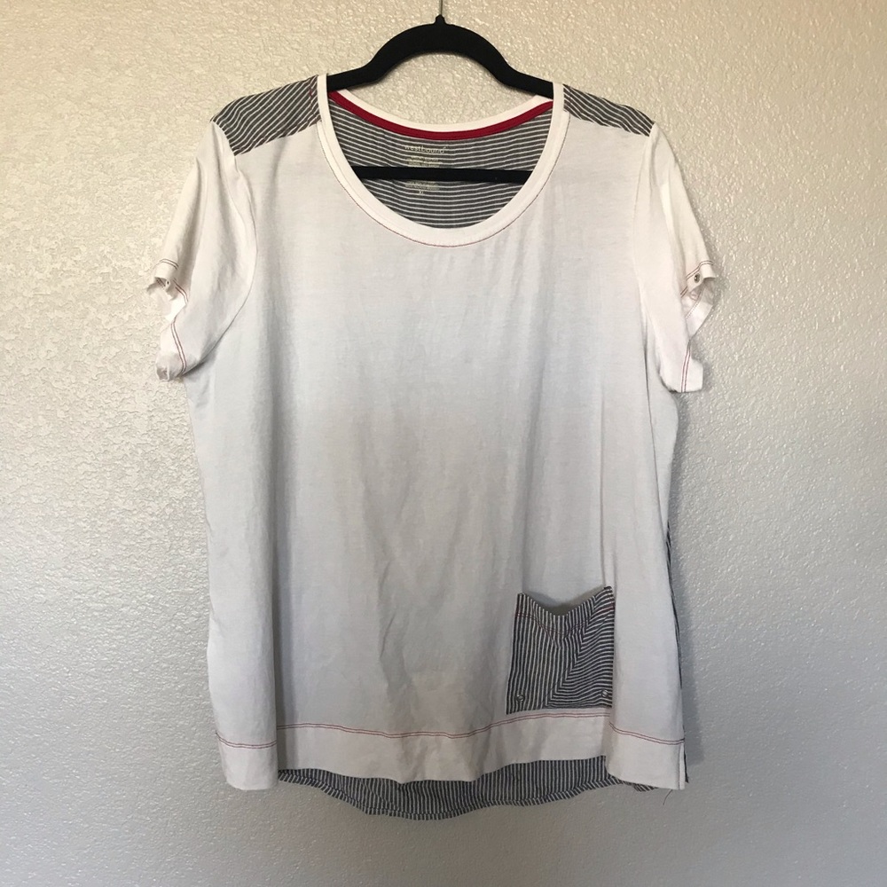 Westbound hi-lo banded bottom t shirt XL